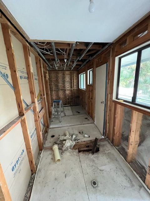 Renovation framing inside a home